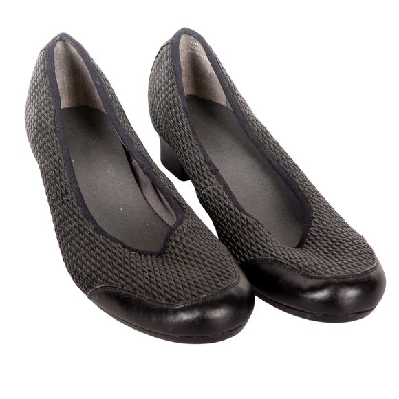 FootSmart Chelsea Pump 11M Heel Black Comfort 52364 Stretchables Casual - Picture 2 of 7